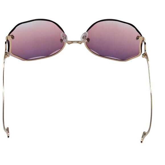 Large Frame Sunglasses Pink Purple Fade Streetwear Preppy Hippy Love Cute Chunky - Picture 12 of 16